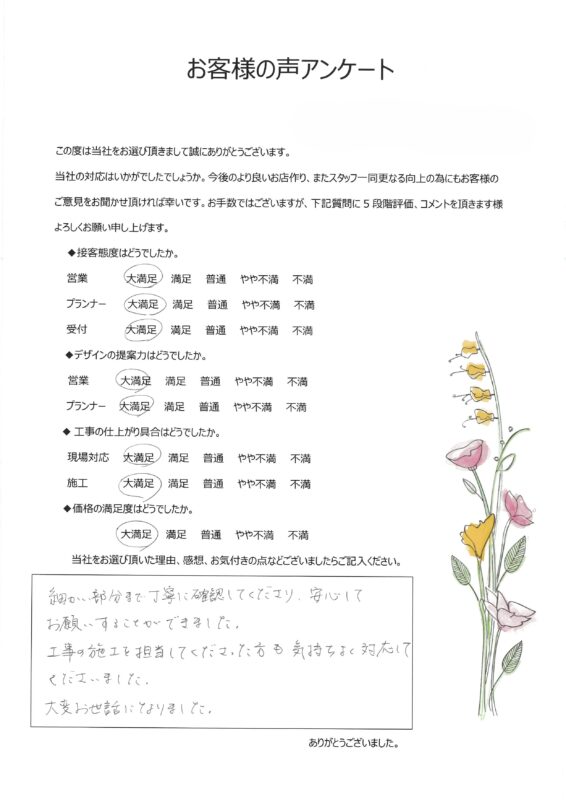 大変お世話になりました。